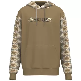 'Hooey' Men's Lock-Up Aztec Pattern Hoody - Tan / Cream