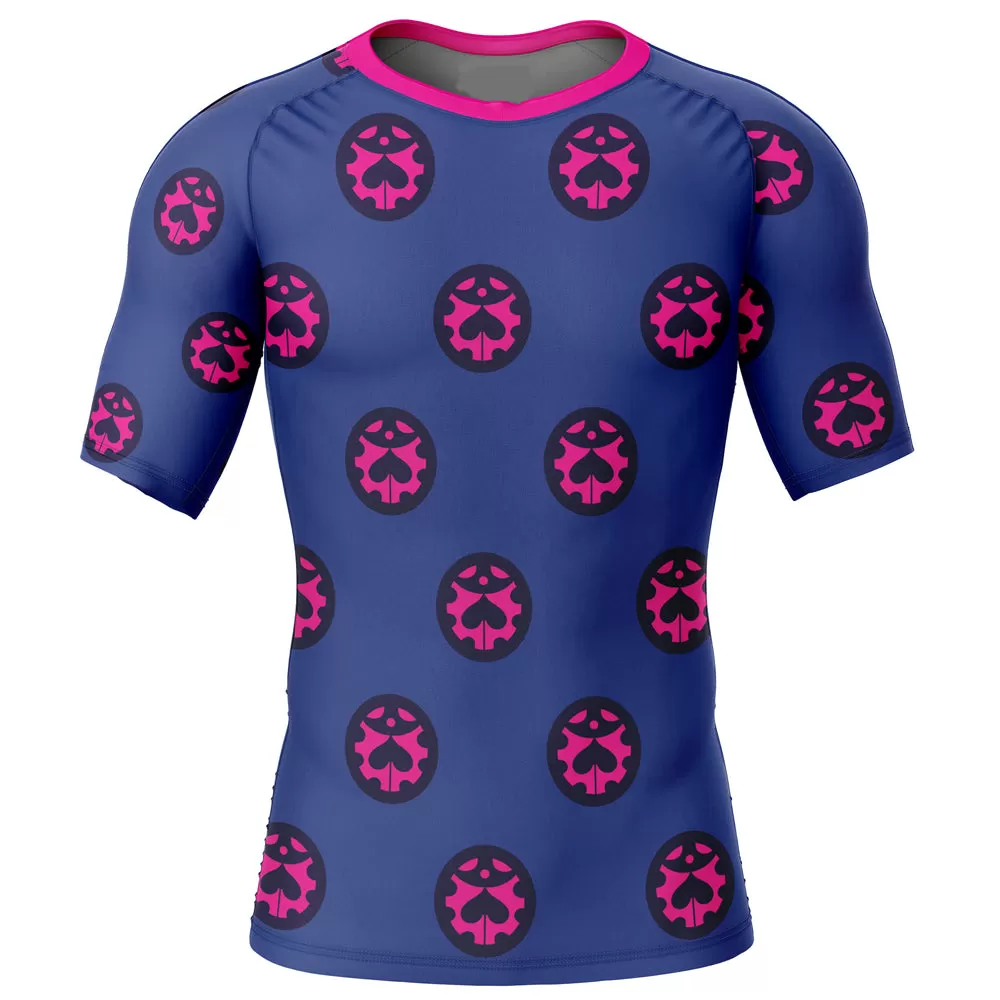 Jojo’s Bizarre Adventure 'Giorno' Short Sleeve Compression Rashguard