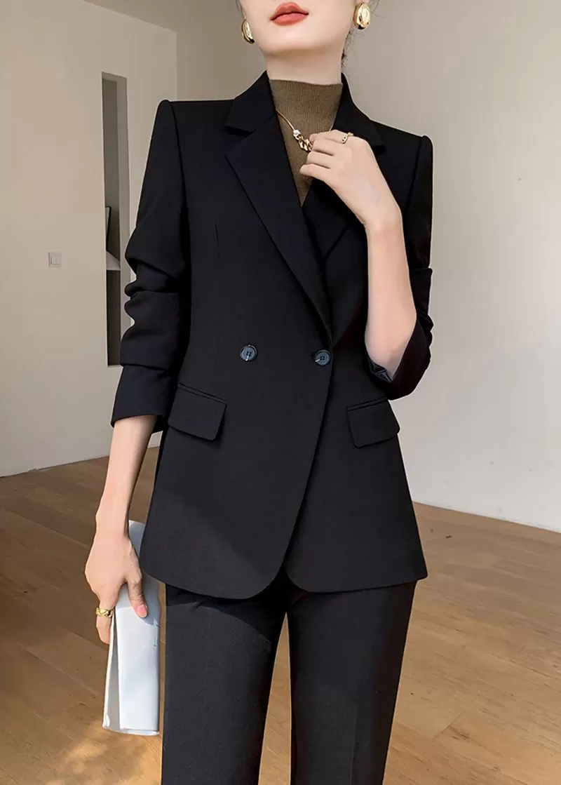 Linette Double Breasted Blazer Pants Suit Two-Piece Set