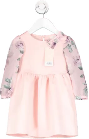 lipsy london Pink Long Sleeve Floral Sleeve 12-18 Months