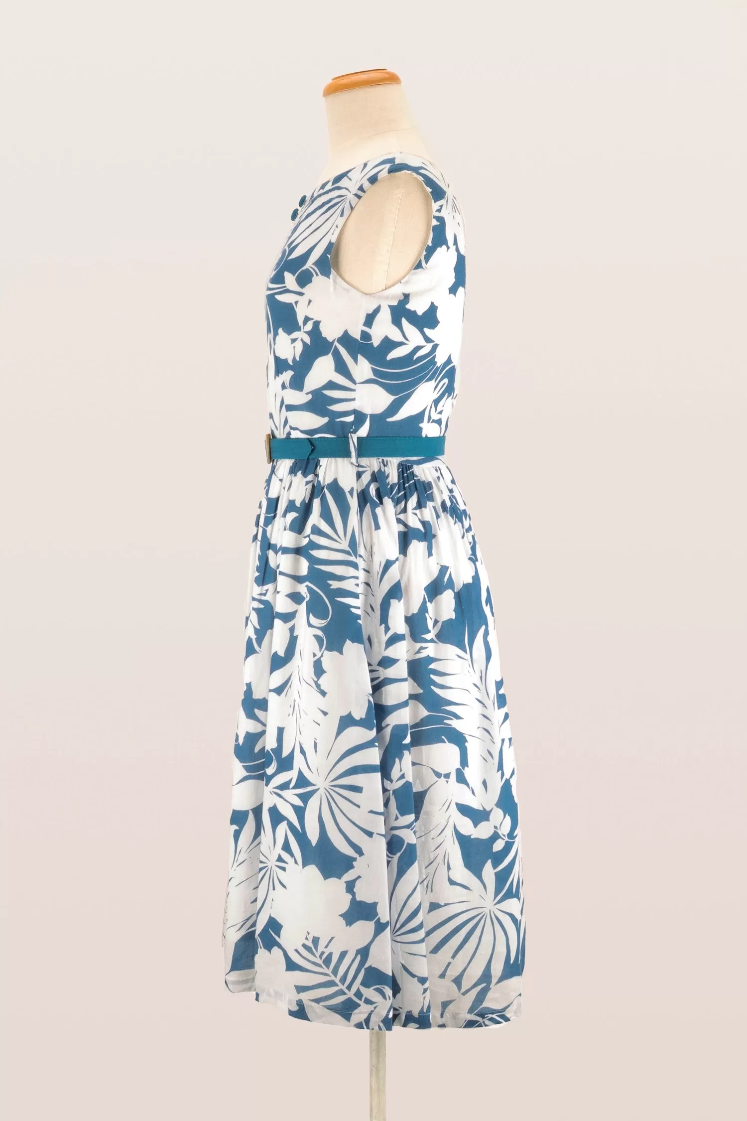 Marlin Blue & White Floral Dress