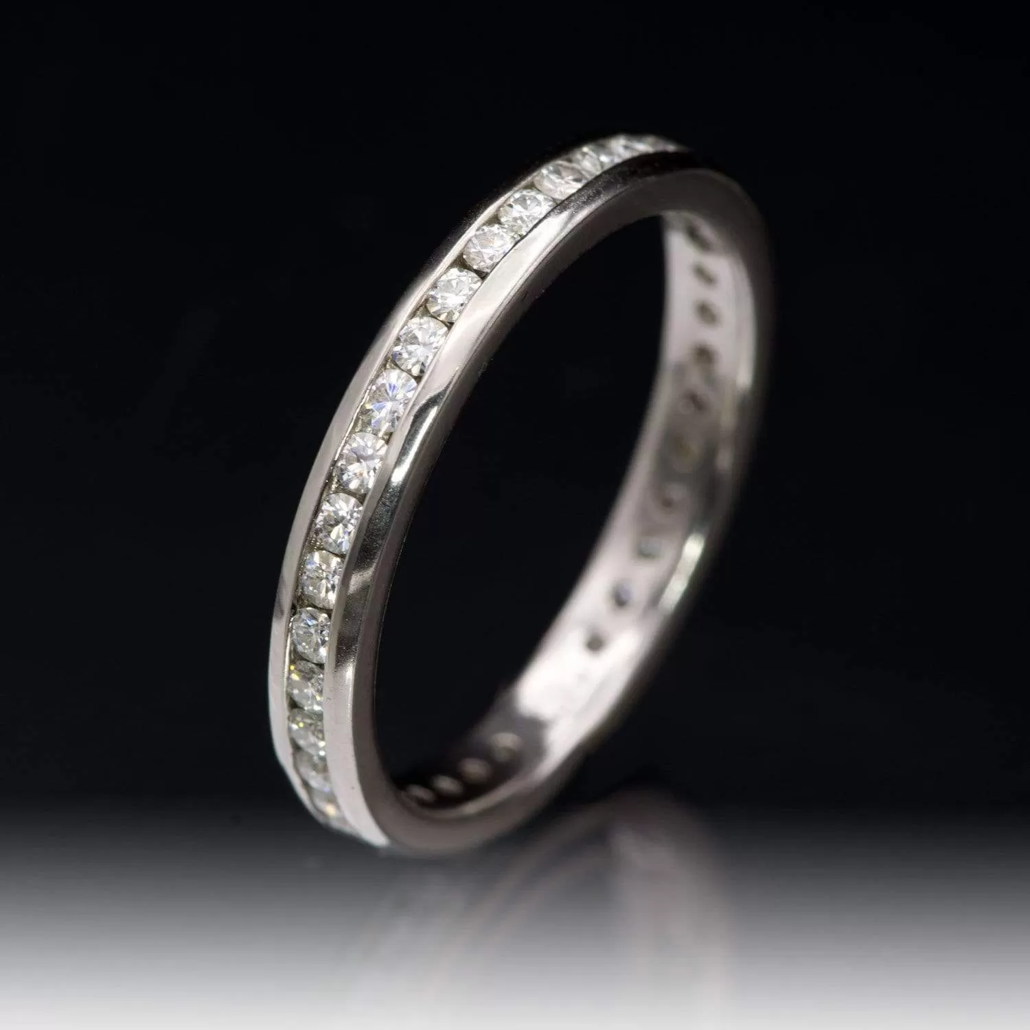 Moissanite Channel Set Anniversary Wedding Band