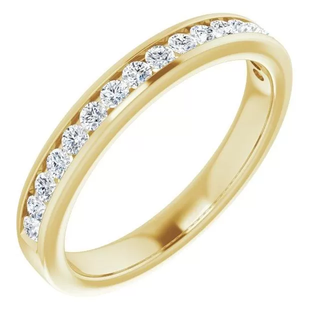 Moissanite Channel Set Anniversary Wedding Band