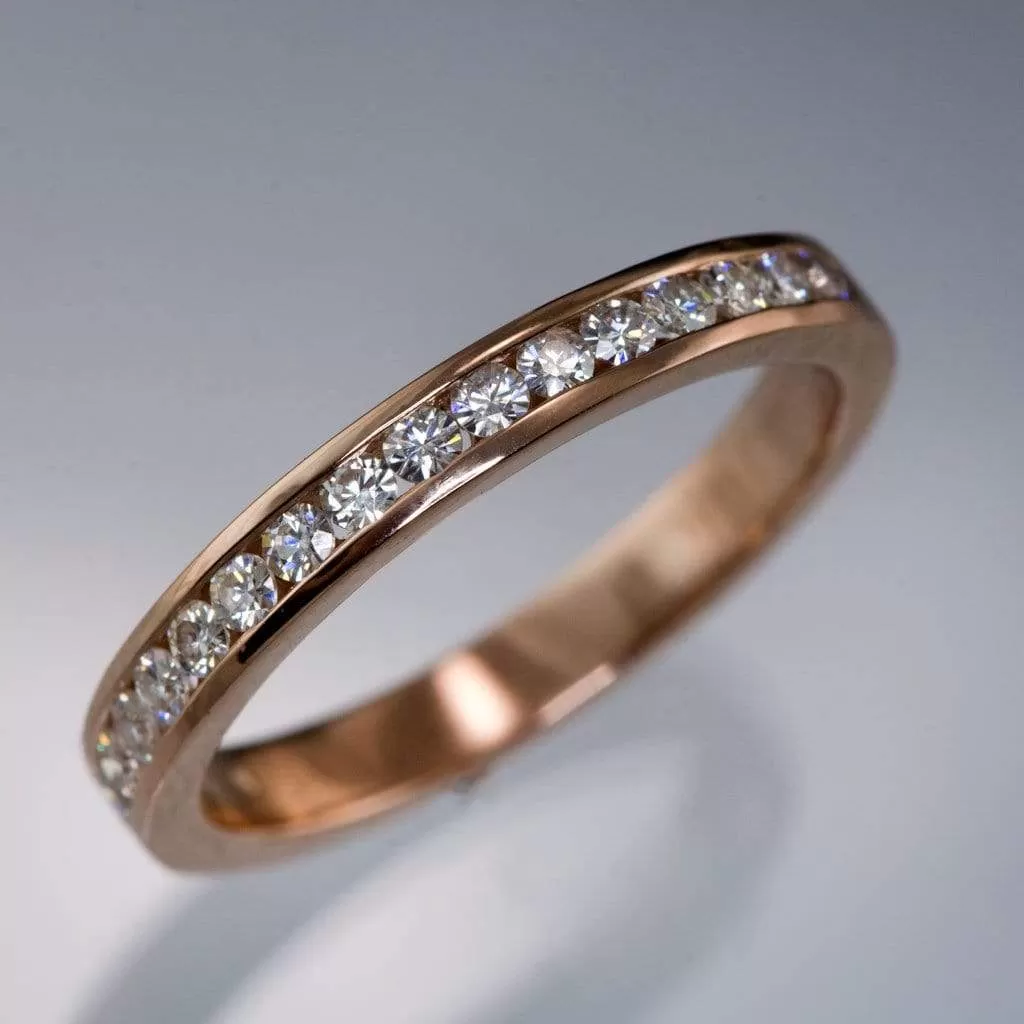 Moissanite Channel Set Anniversary Wedding Band