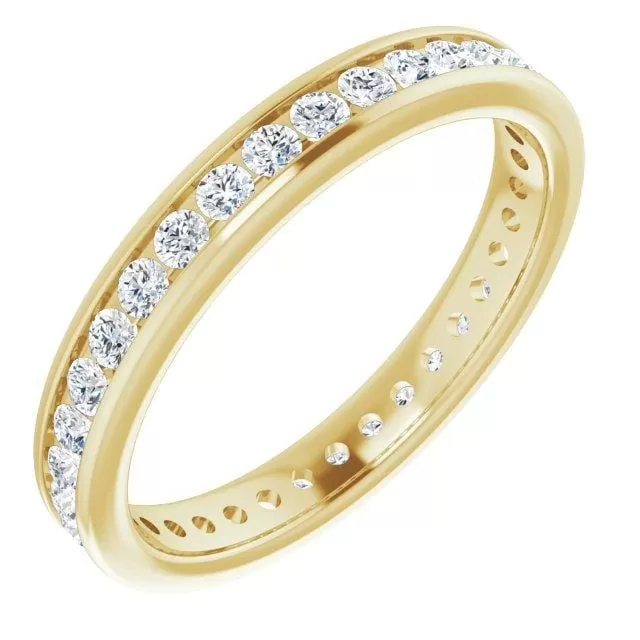 Moissanite Channel Set Anniversary Wedding Band