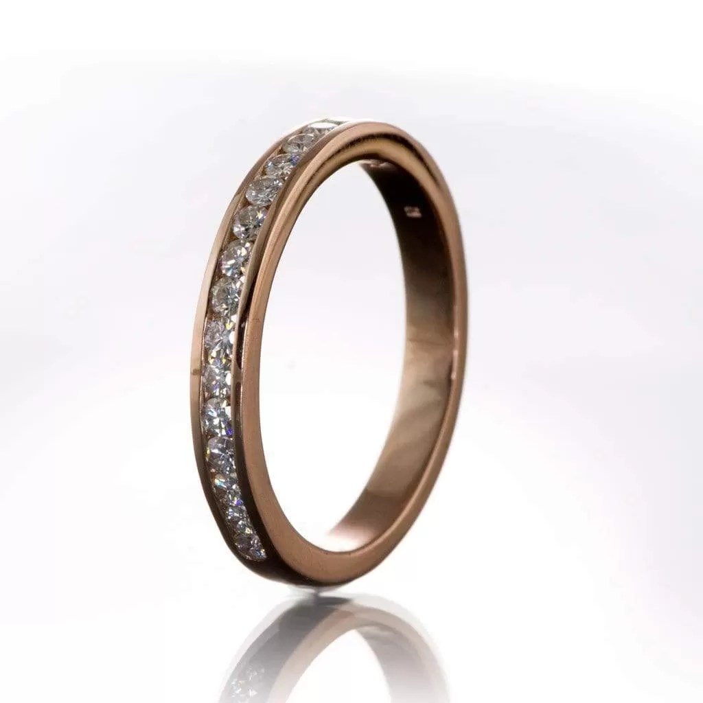 Moissanite Channel Set Anniversary Wedding Band