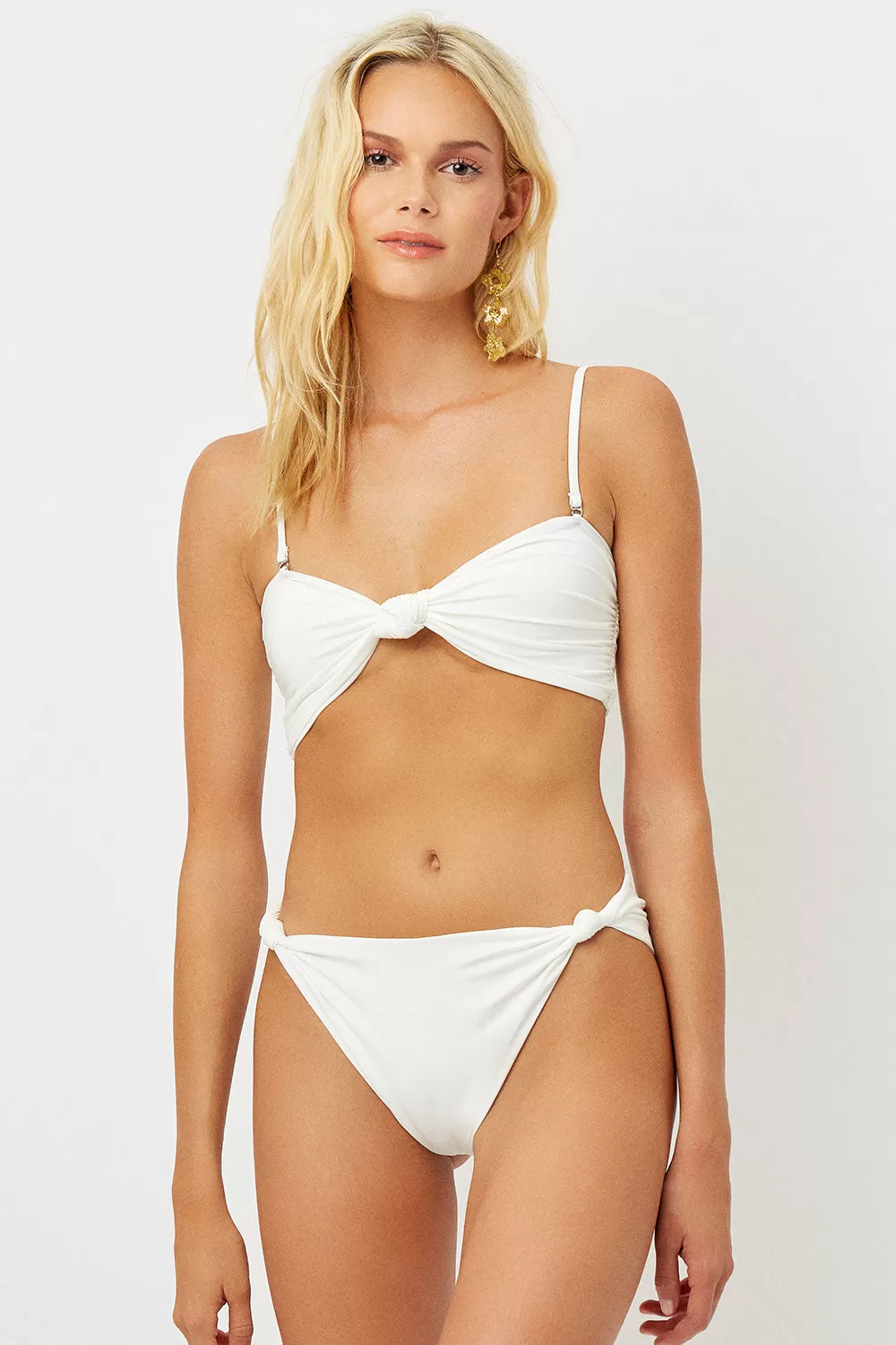 Monica Cheeky Bikini Bottom - White