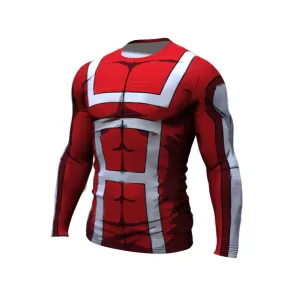 My Hero Academia Compression 'UA Uniform | Red' Premium Long Sleeve Rashguard