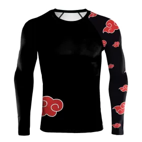 Naruto 'Akatsuki Cloud' Long Sleeve Compression Rashguard