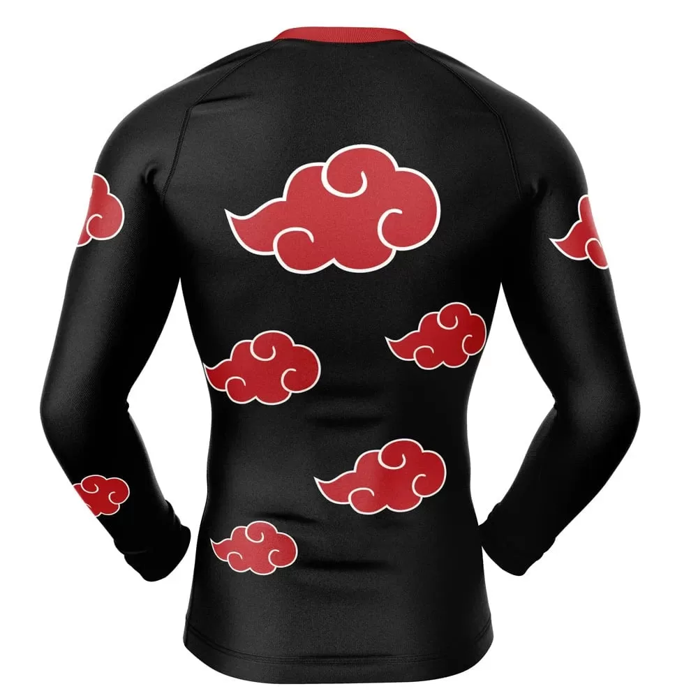 Naruto 'Akatsuki Cloud' Long Sleeve Compression Rashguard