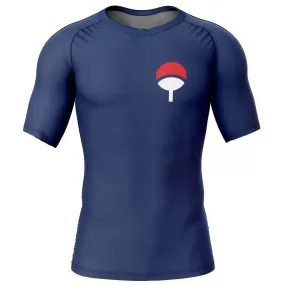 Naruto 'Uchiha Clan | Blue' Short Sleeve Compression Rashguard