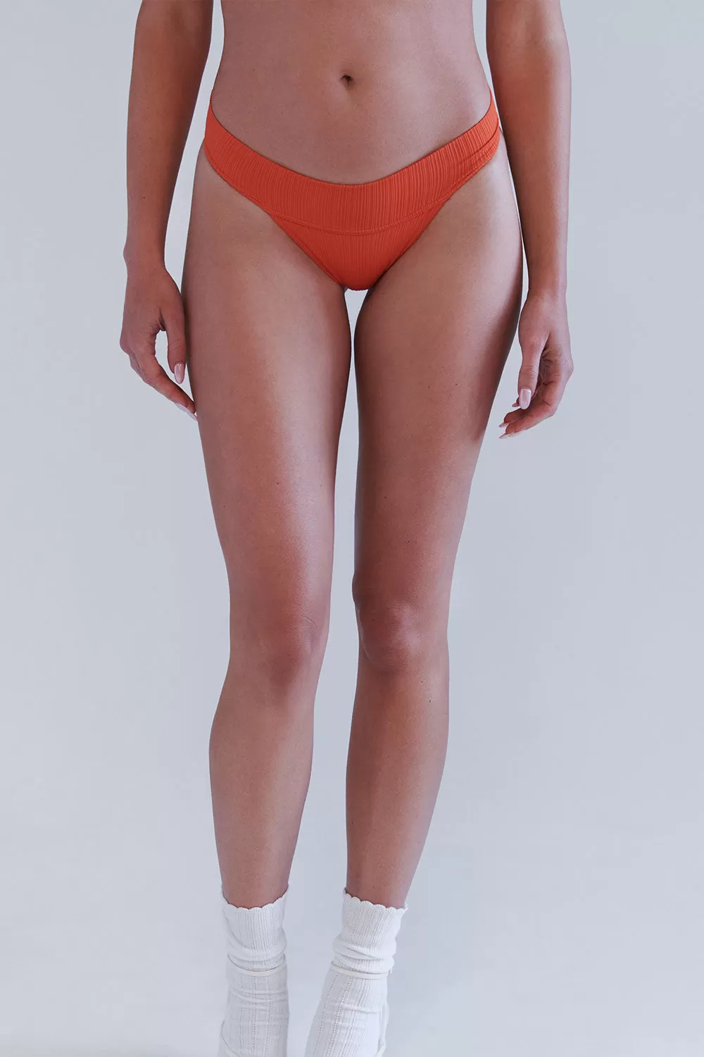 Nick Plissé Cheeky Bikini Bottom - Mango