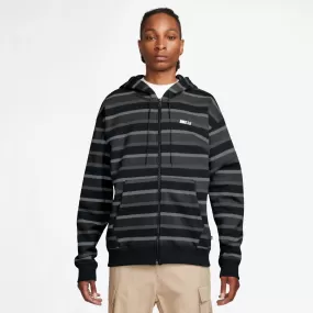 Nike SB Striped Zip-Hoodie - Cool Grey/Anthracite/White