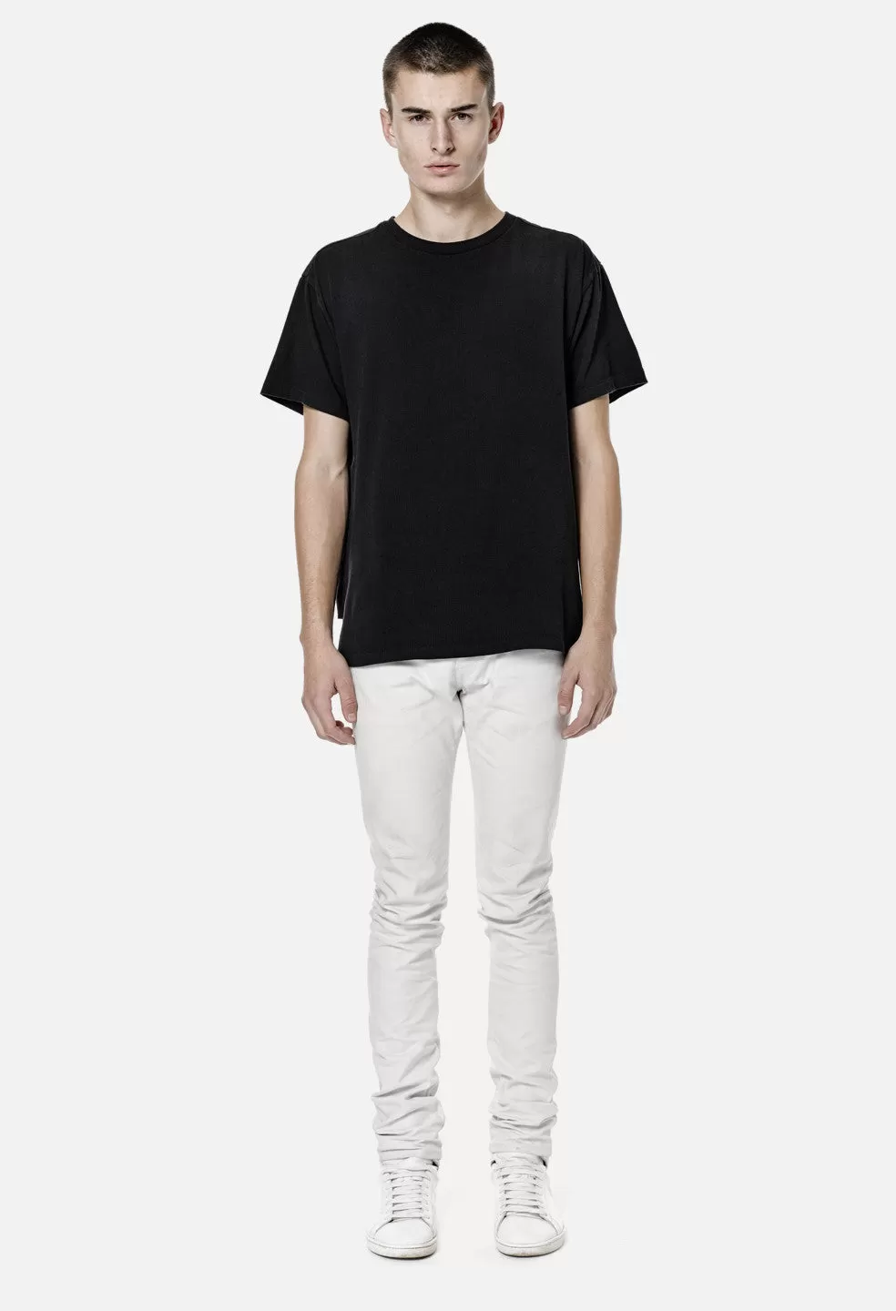 Nylon Panel Tee / Black