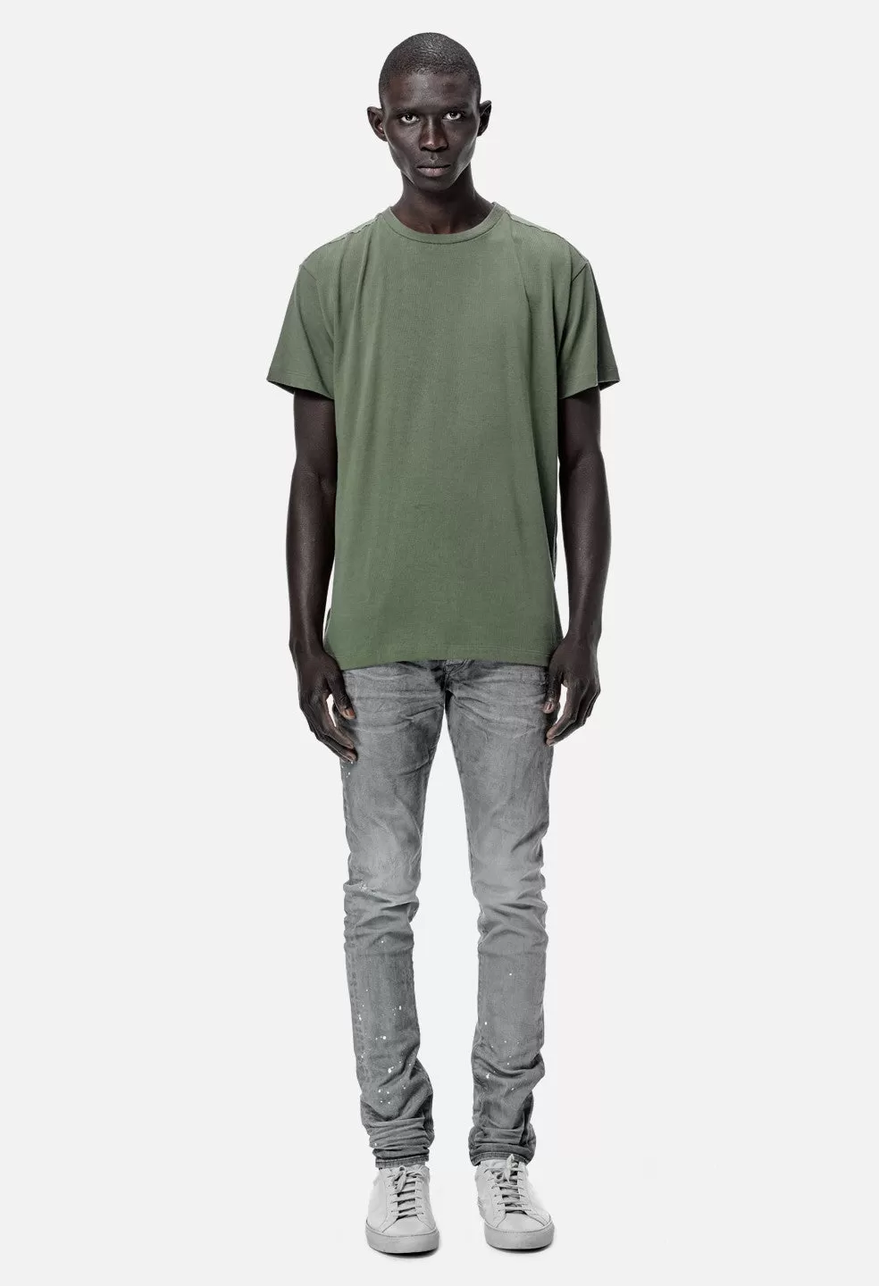 Nylon Panel Tee / Olive