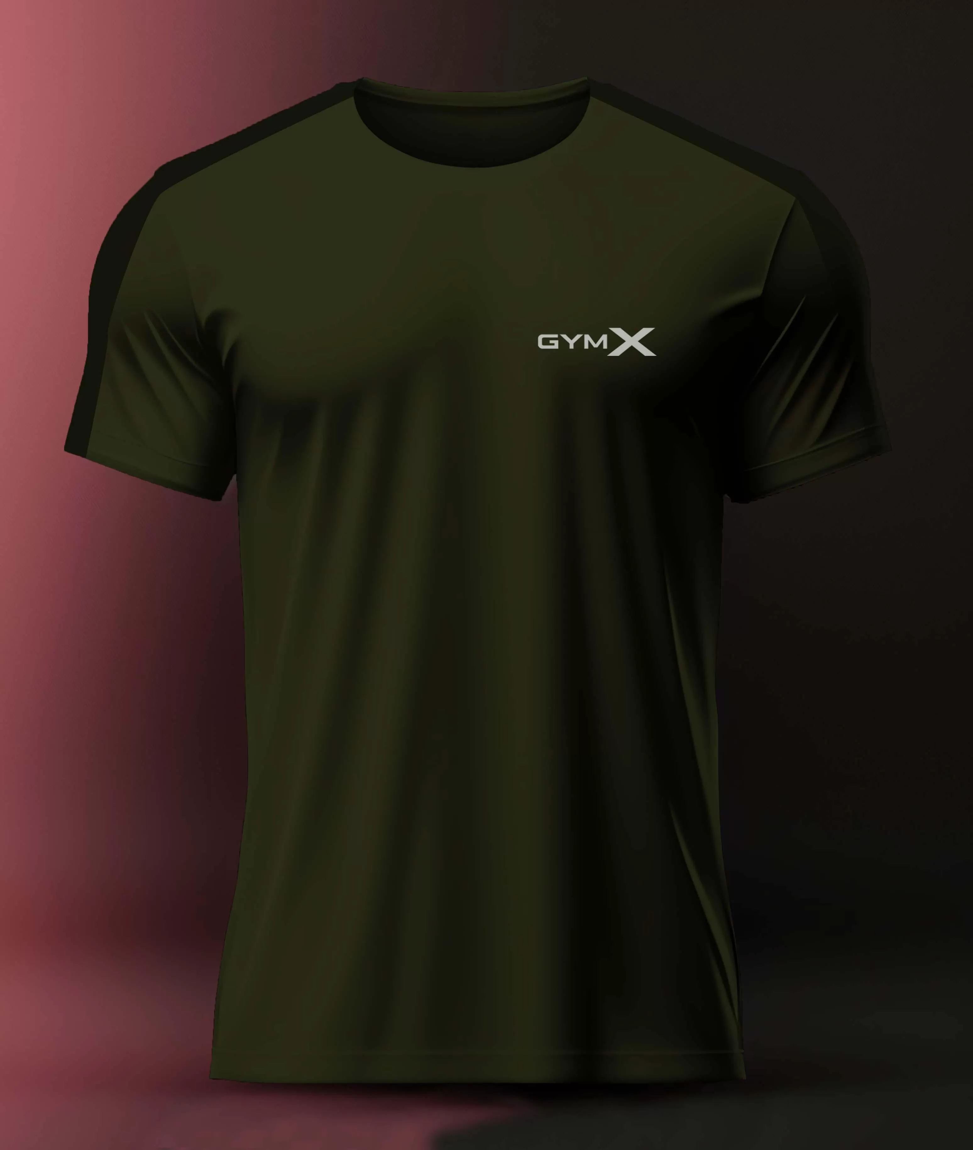 Olive Green GymX Panel Tee