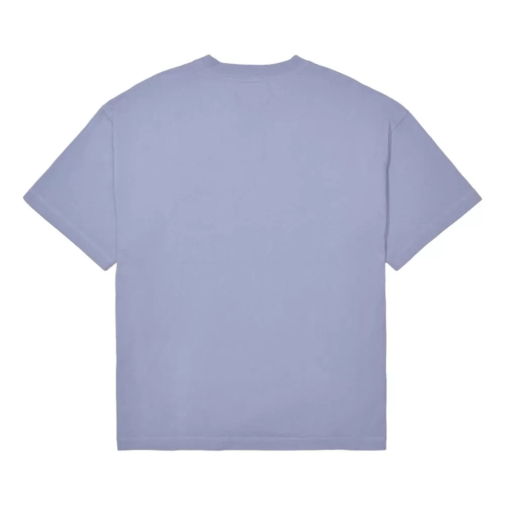 OPEN DIALOGUE OVERLOCK STITCH GARMENT DYE T-SHIRT-PURPLE