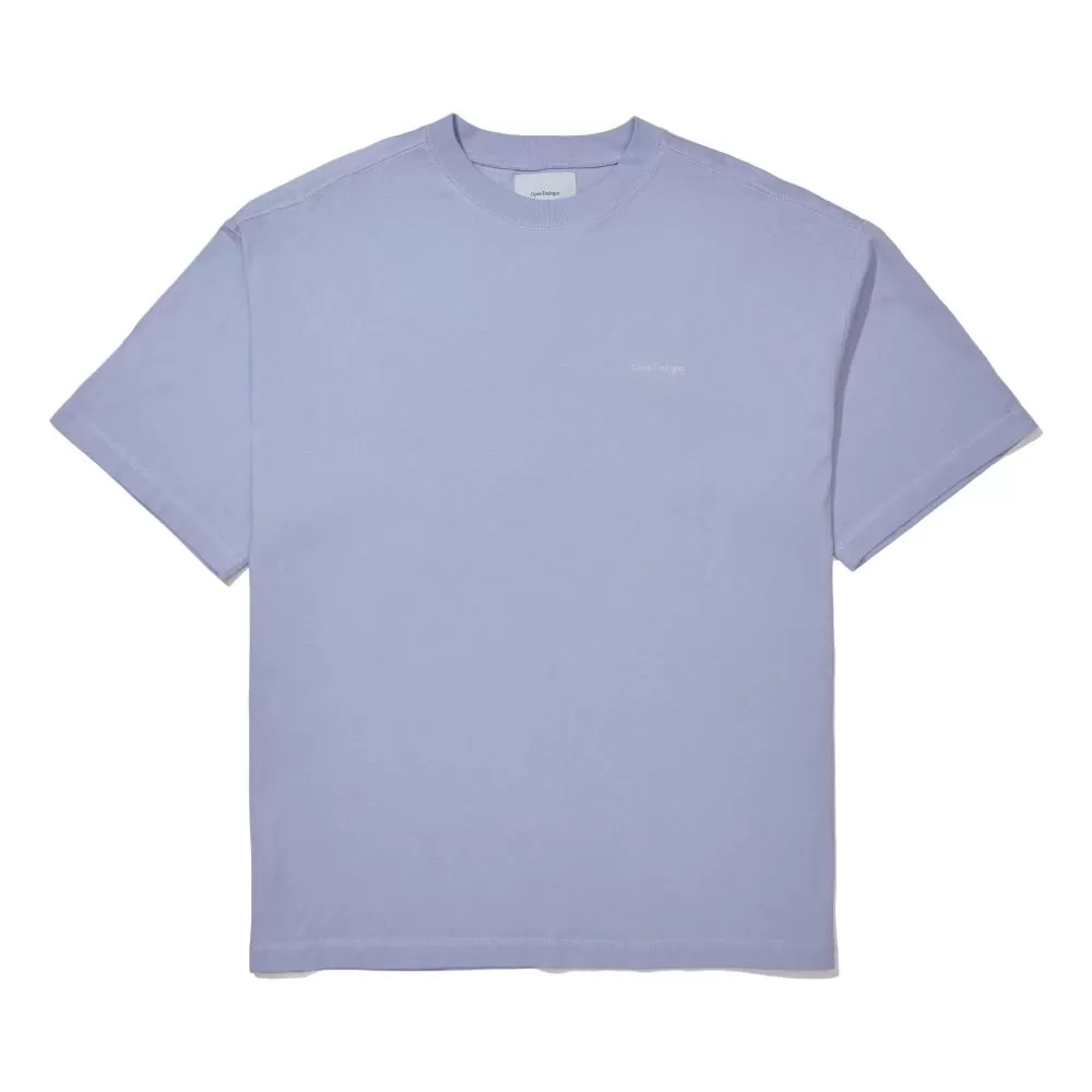 OPEN DIALOGUE OVERLOCK STITCH GARMENT DYE T-SHIRT-PURPLE