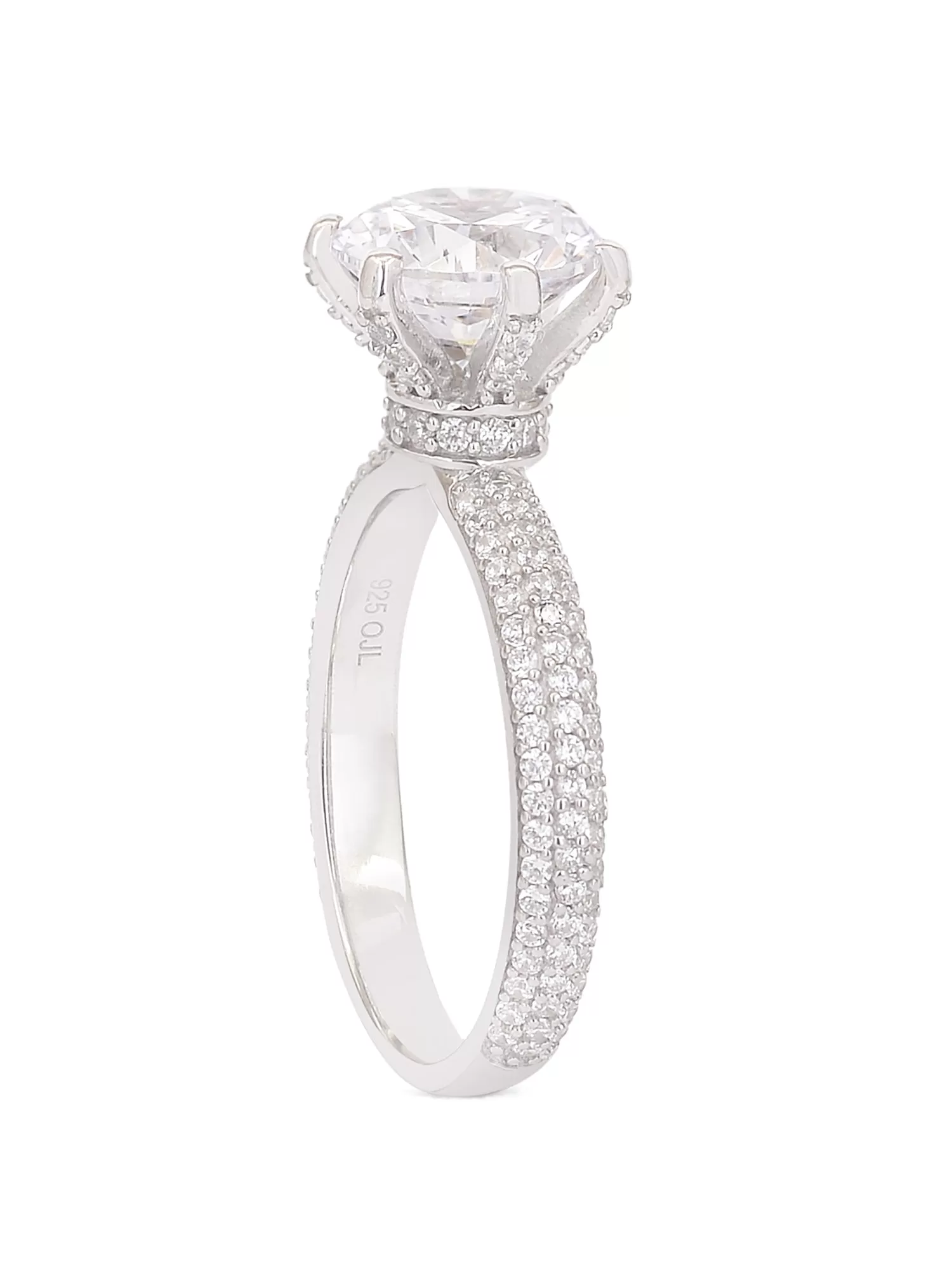 Ornate Jewels 3 Carat Sparkling Solitaire Ring