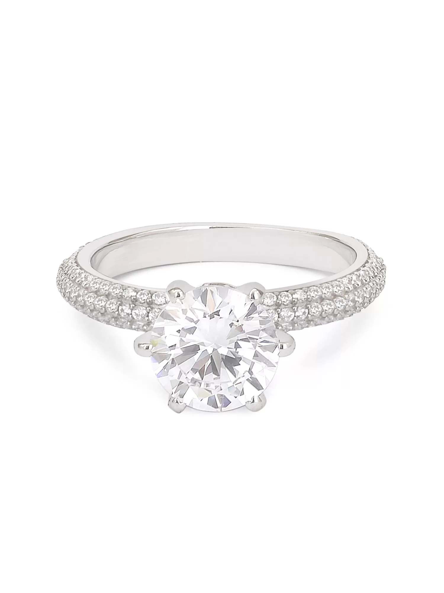 Ornate Jewels 3 Carat Sparkling Solitaire Ring