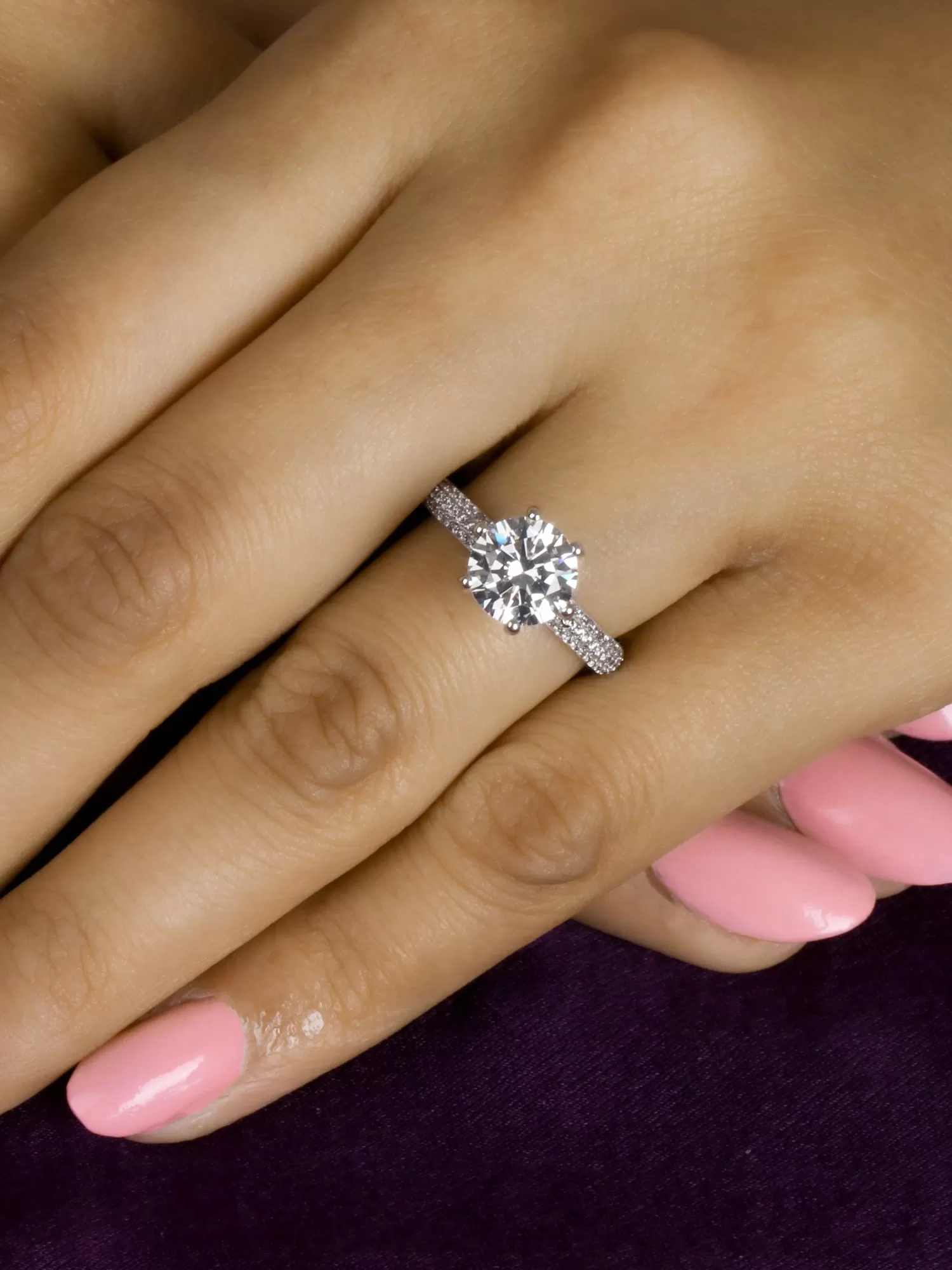 Ornate Jewels 3 Carat Sparkling Solitaire Ring