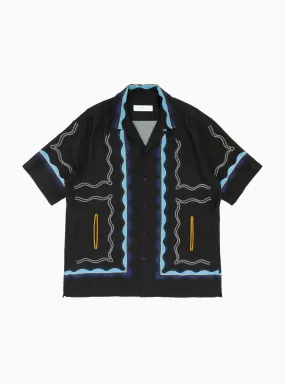 Panel Print Shirt Black