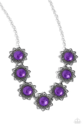 Paparazzi The GLITTER Takes It All Purple Necklace & Earring Set