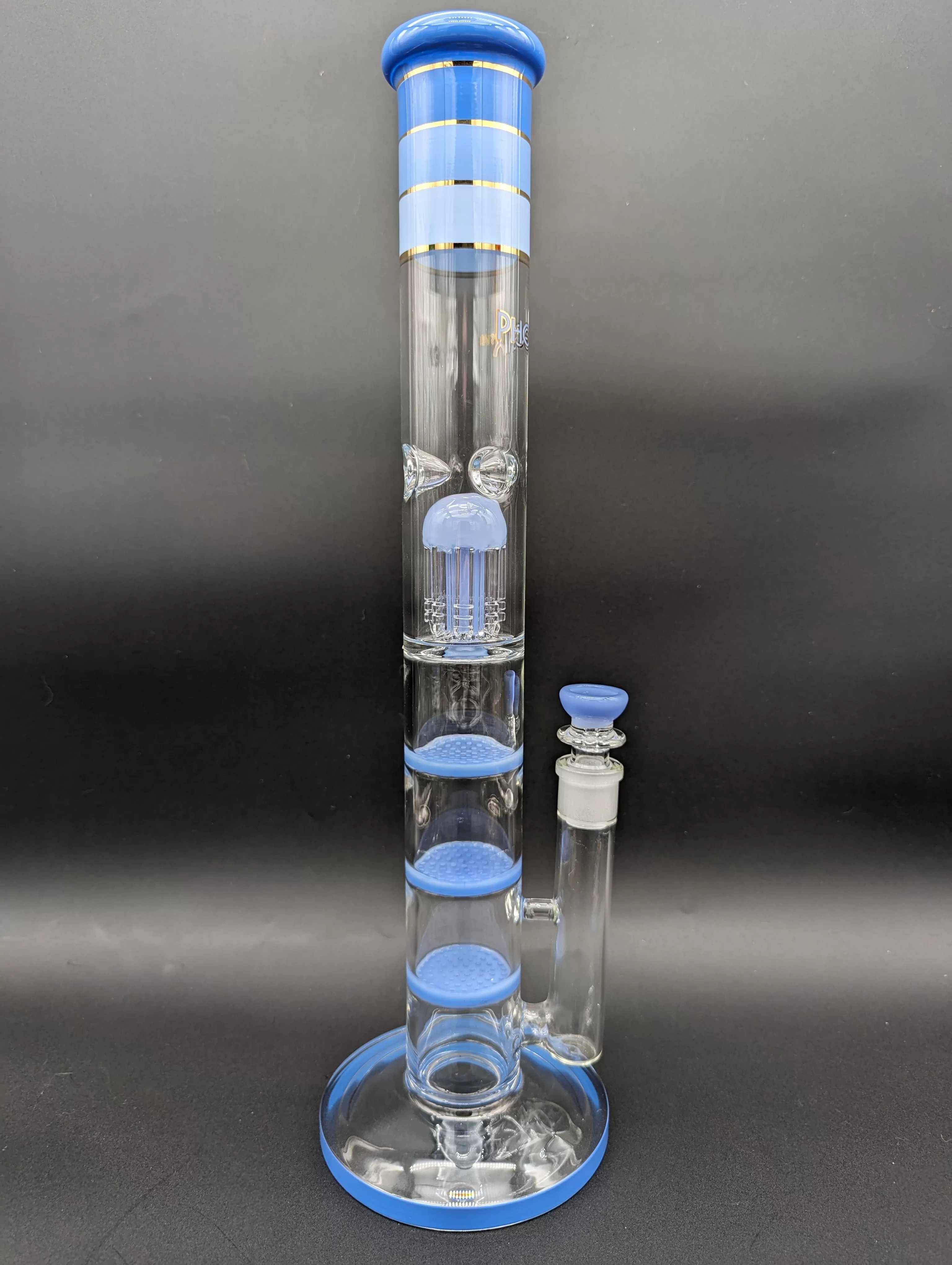 Phoenix 18 Straight Tube Quad Perc Bong