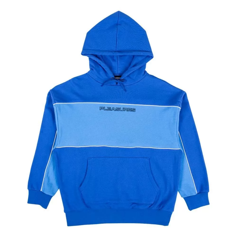 PLEASURES MOTO HOODY -BLUE