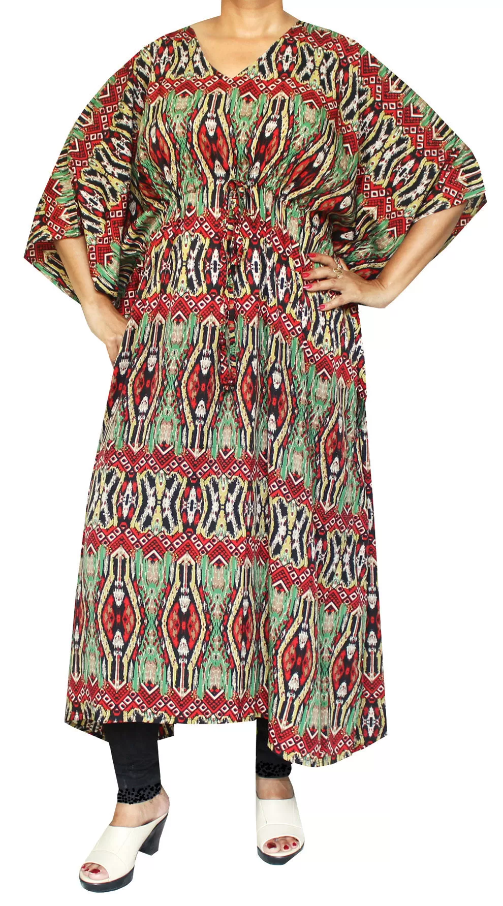 Printed Womens Caftan Loungewear Evening Dress