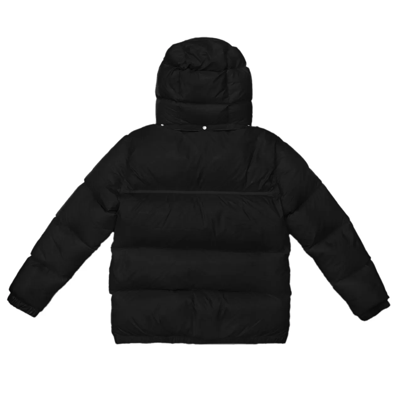 Purple Brand Nylon Snap Off Hood Puffer Jacket (Black)