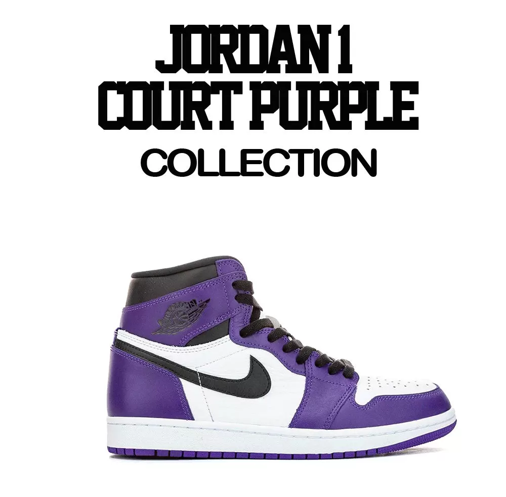 Retro 1 Court Purple Cheers Bear Shirt