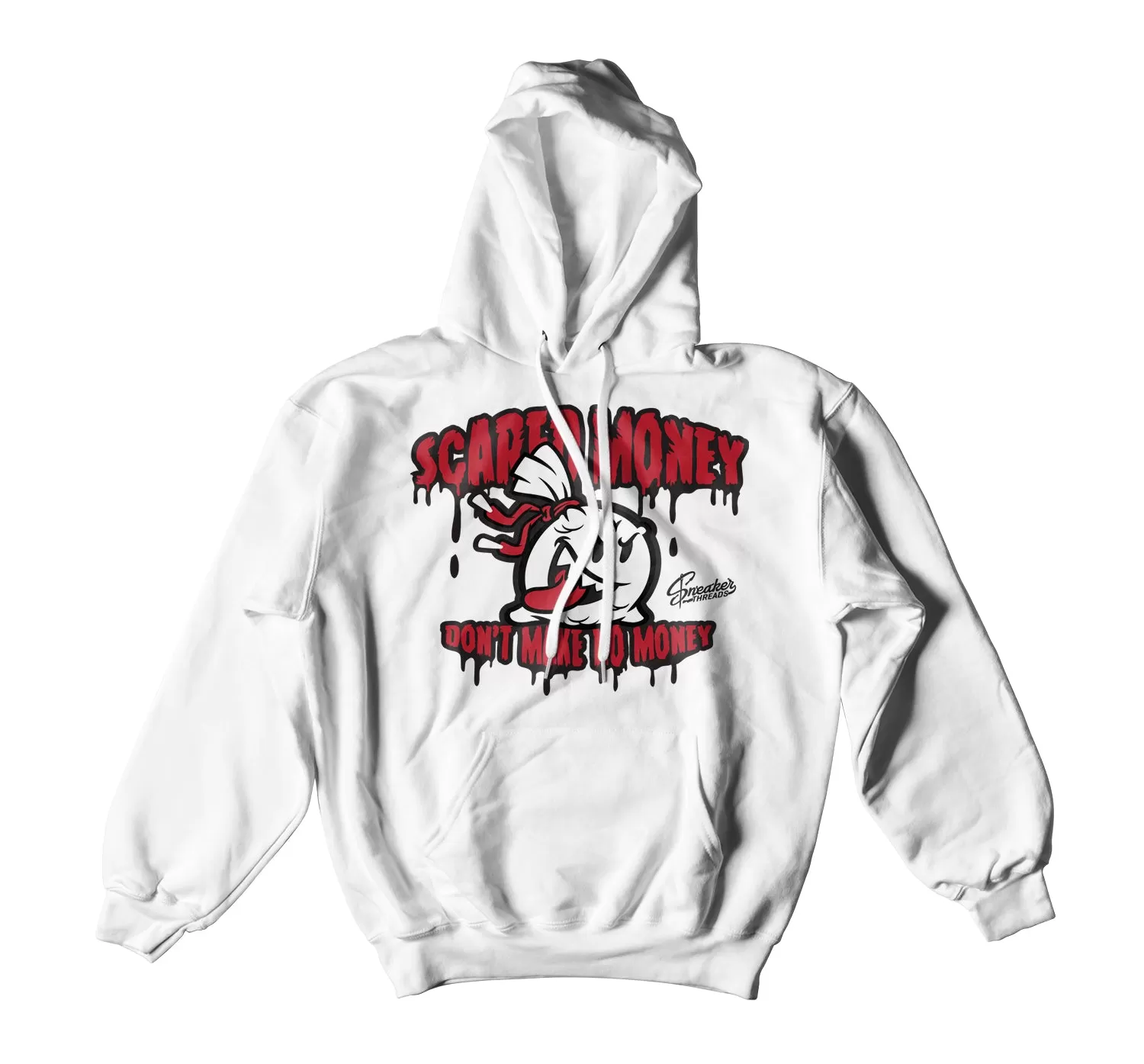 Retro 9 Gym Red Hoody- Scared Money - White