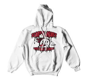 Retro 9 Gym Red Hoody- Scared Money - White