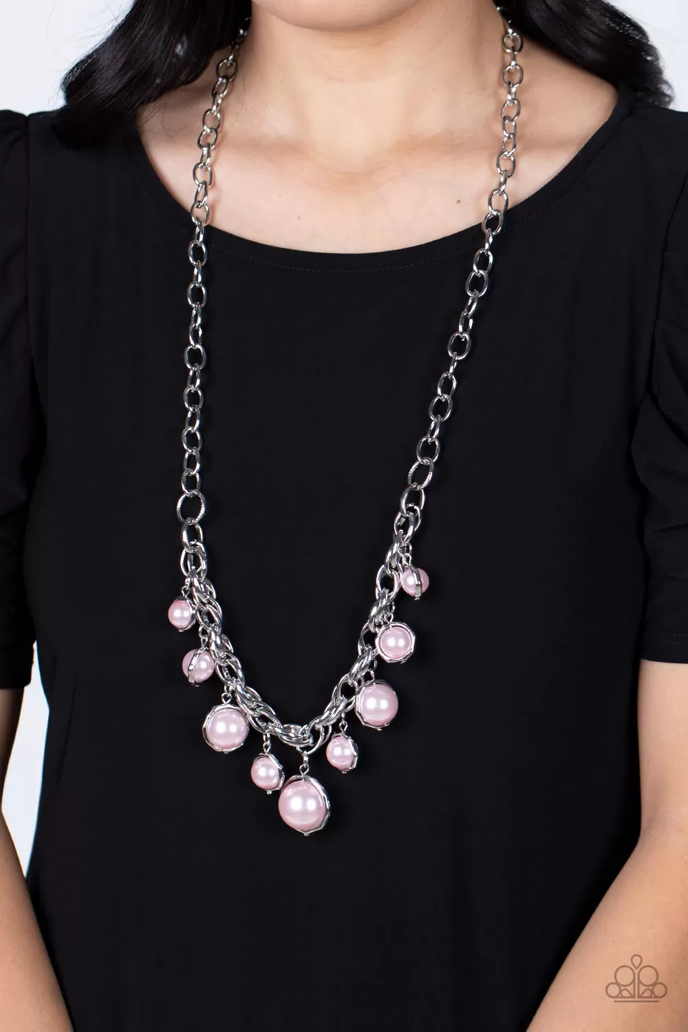 Revolving Refinement - Pink Necklace & Bracelet Set