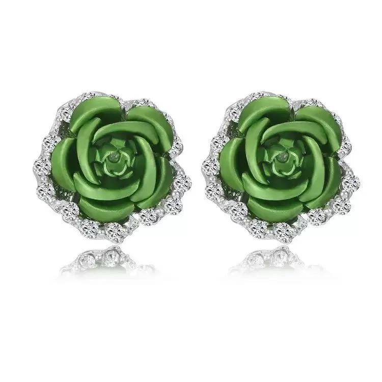 Rose Flower Stud Earrings for Women -S3822139