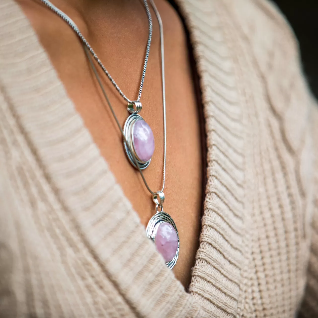 Rose Quartz Pendant - Phoenix