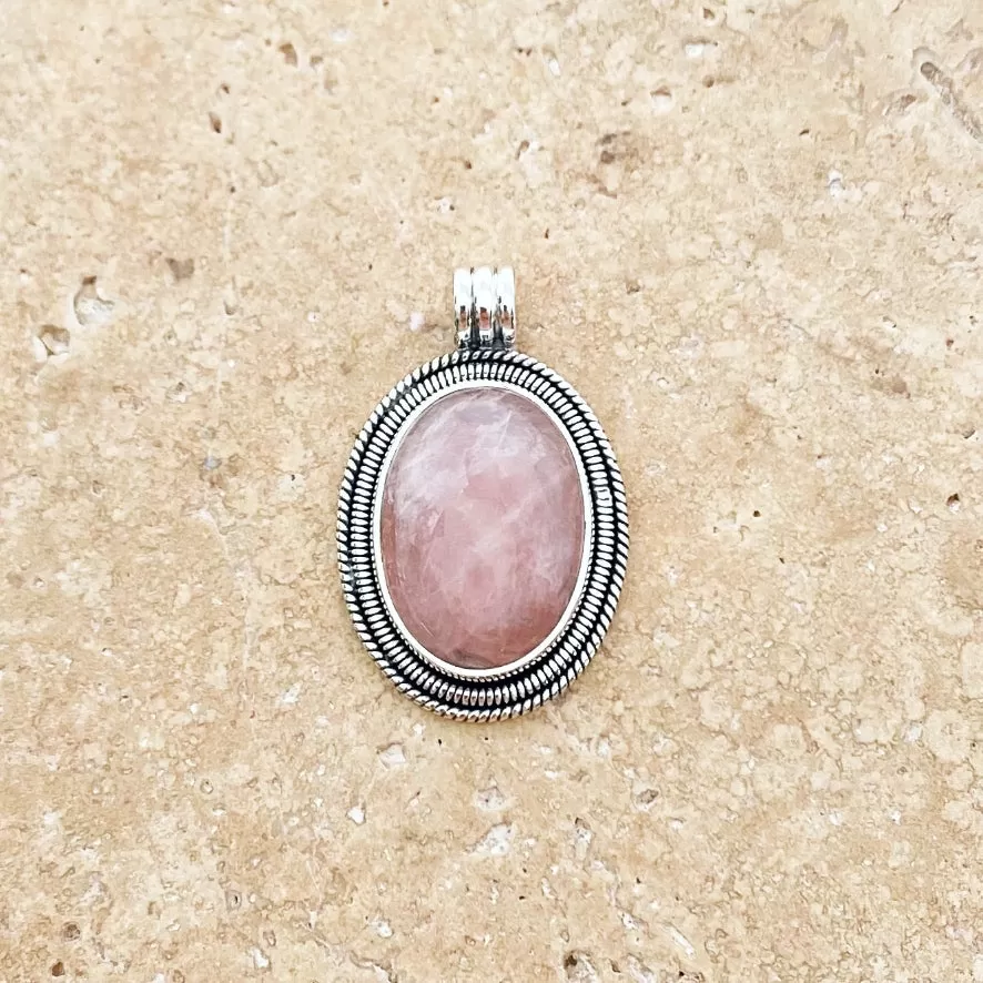 Rose Quartz Pendant - Phoenix