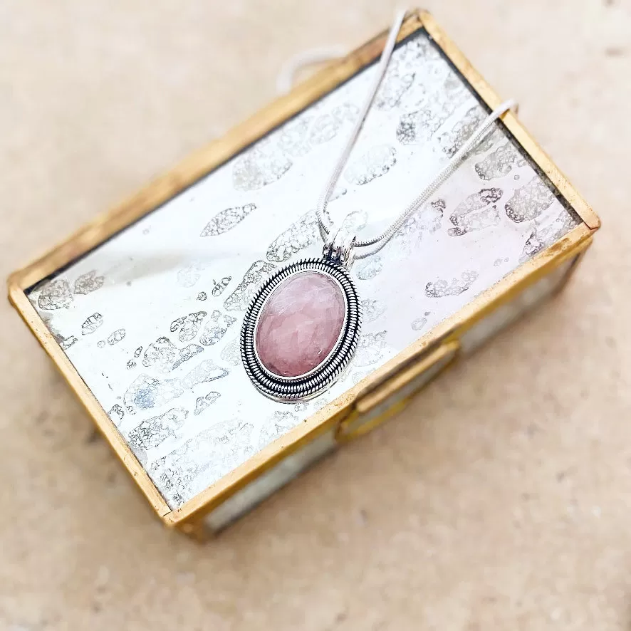 Rose Quartz Pendant - Phoenix