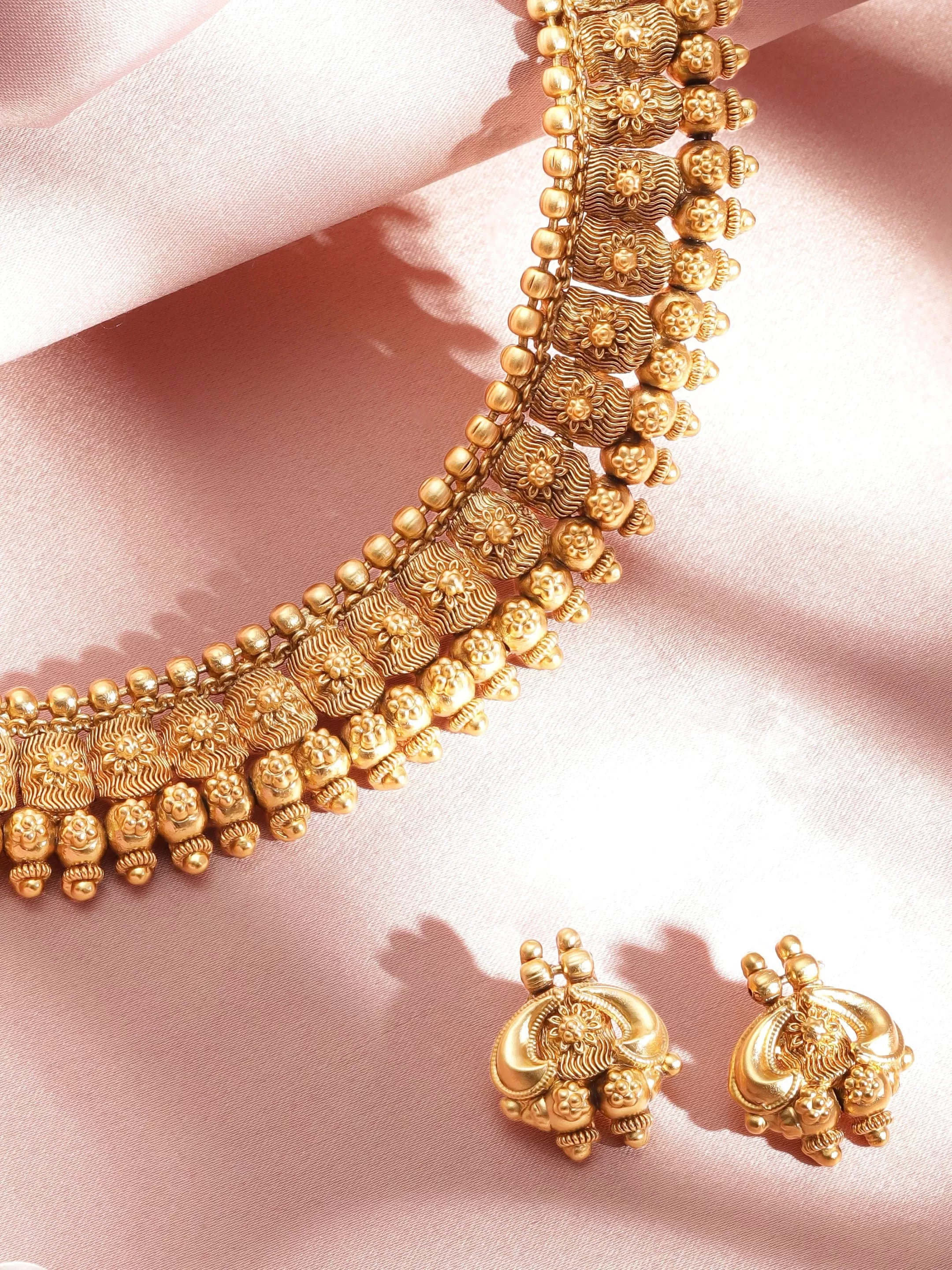 Rubans 22 K Gold Plated Jewellery Set