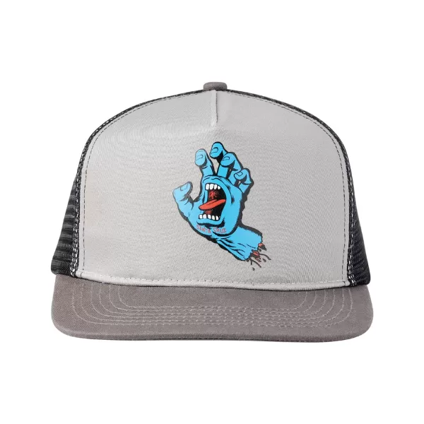 Santa Cruz Screaming Hand Mesh Trucker Hat - Grey/Charcoal/Black