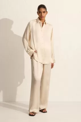 SATIN SHIRT-IVORY