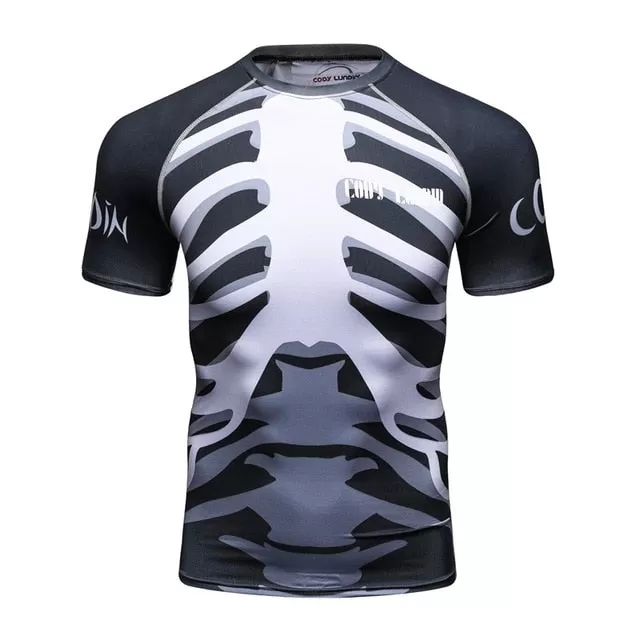 Skull Compression 'Sweep the Leg' Elite Short Sleeve Rashguard