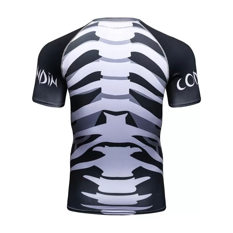 Skull Compression 'Sweep the Leg' Elite Short Sleeve Rashguard