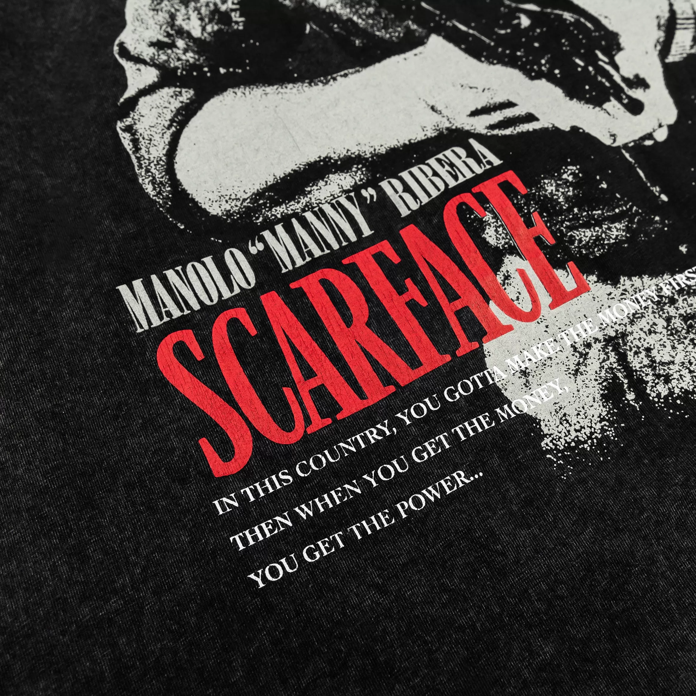 SP x Scarface Manny Washed Mens Short Sleeve Shirt (Black)