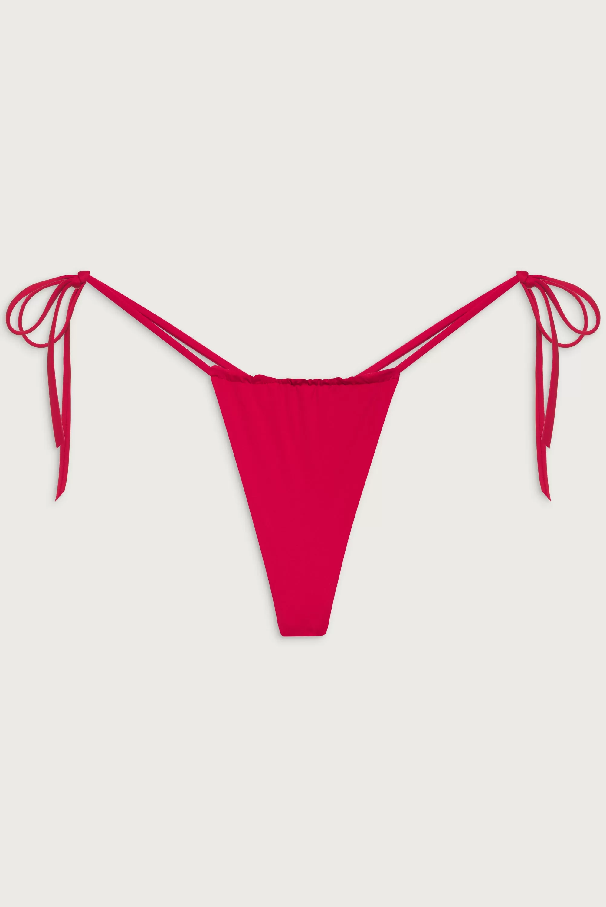 Tia String Bikini Bottom - True Red