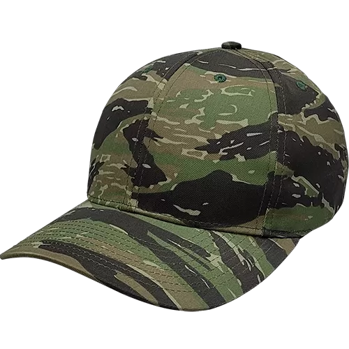 Tiger Green Camo 6 Panel Cap - KL100TG