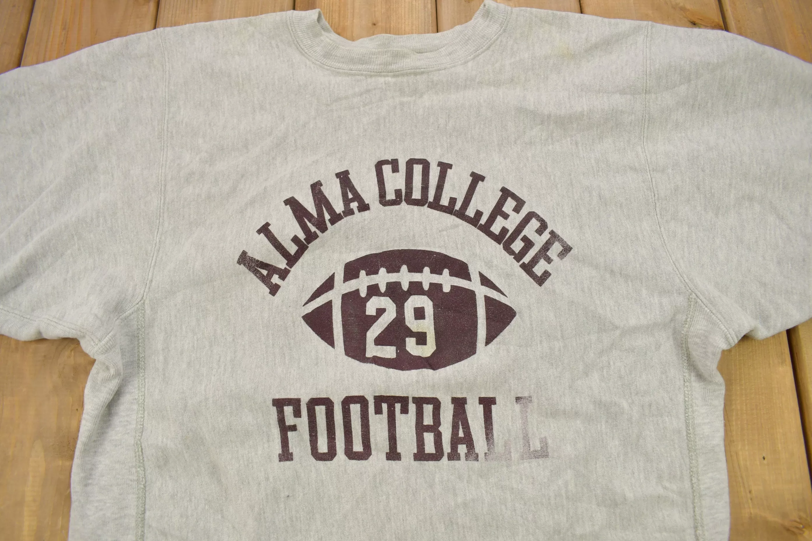 Vintage 1990s Alma College Football Champion Reverse Weave Crewneck / Vintage Champion / Collegiate / Made In USA