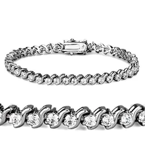 WildKlass Western Bracelet Rhodium Women AAA Grade CZ Clear