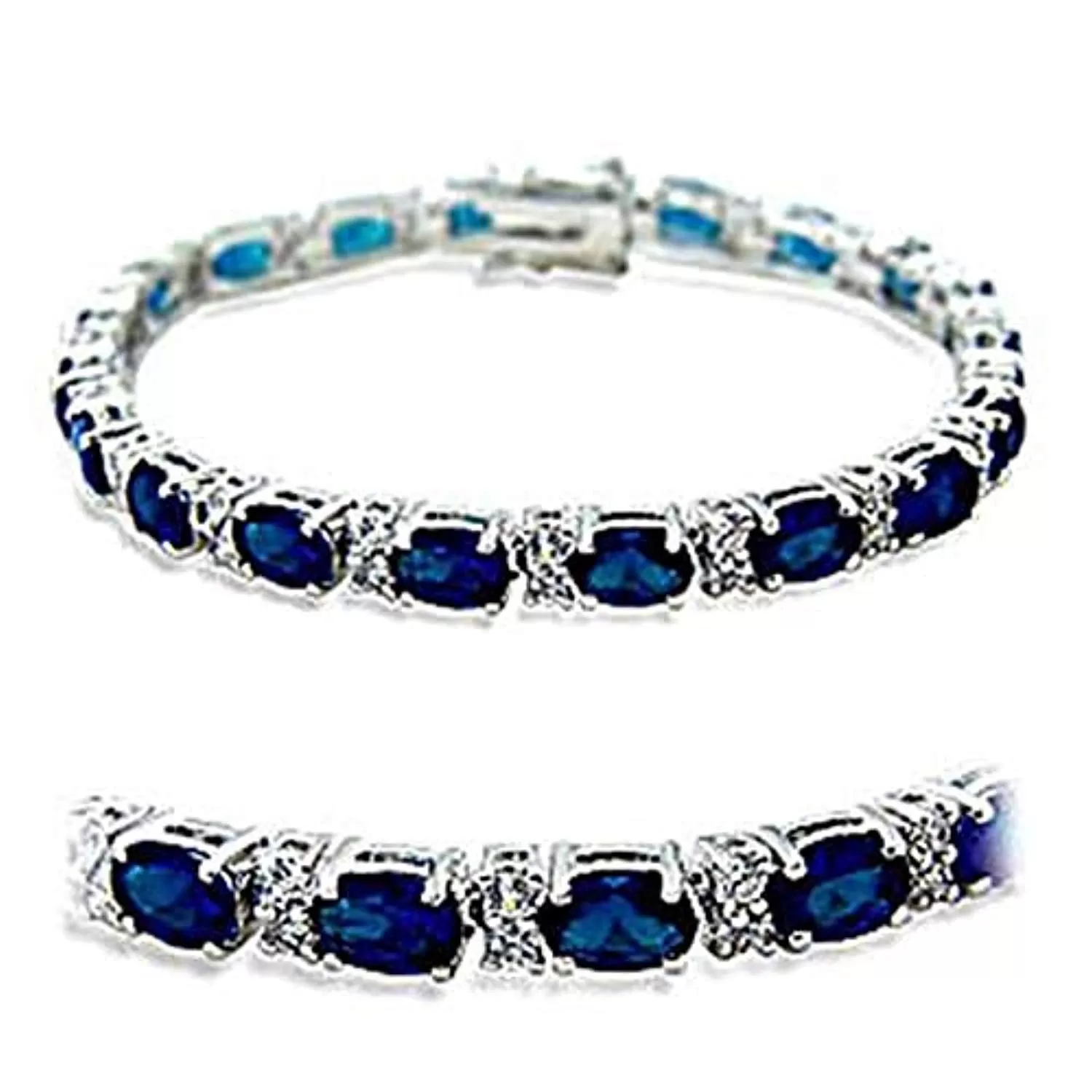 WildKlass Western Bracelet Rhodium Women Synthetic Sapphire